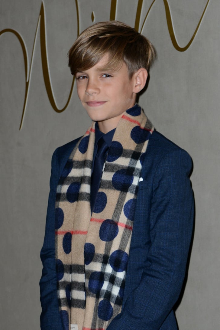 Pictured: Romeo Beckham  Victoria Beckham and Her Sons at 