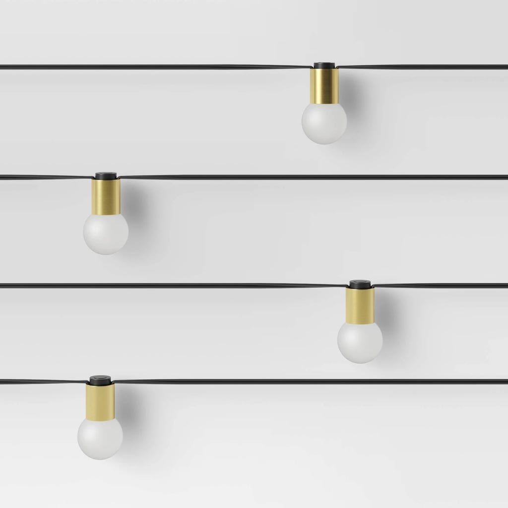 Modern Brass Lights: Project 62 Frosted G40 String Lights