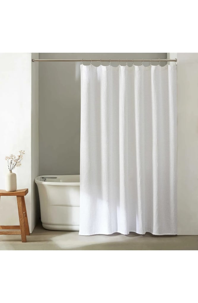 Waffle Fabric Shower Curtain Liner