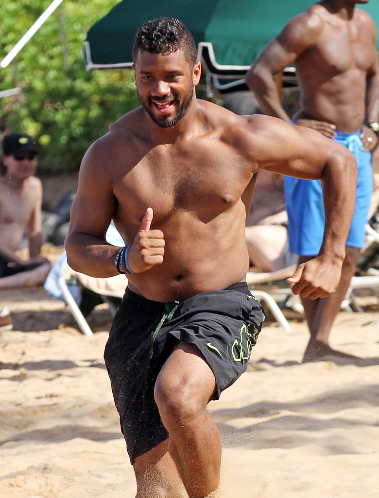 Russell Wilson and Richard Sherman Shirtless in Hawaii. 