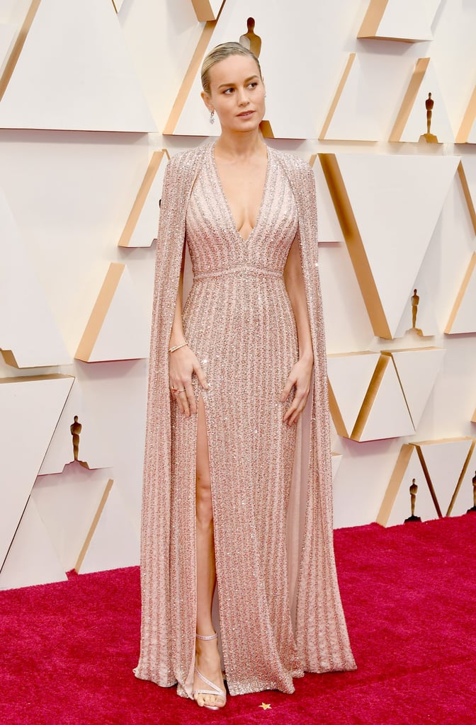 Brie Larson's Celine Cape Dress Oscars 2020 | Photos