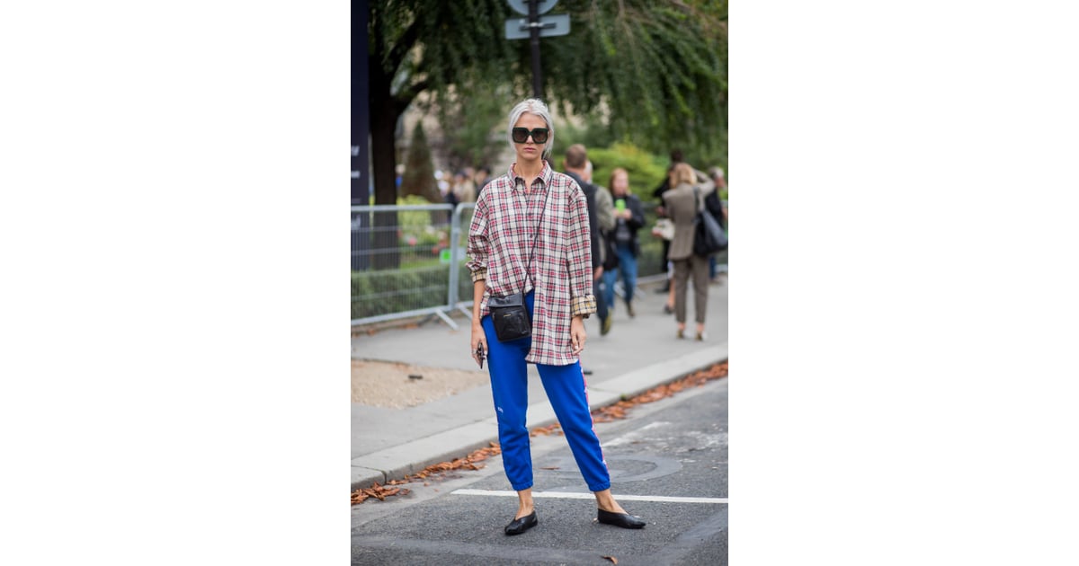 Style Your Sweatpants With a Loose Flannel and Leather Accessories