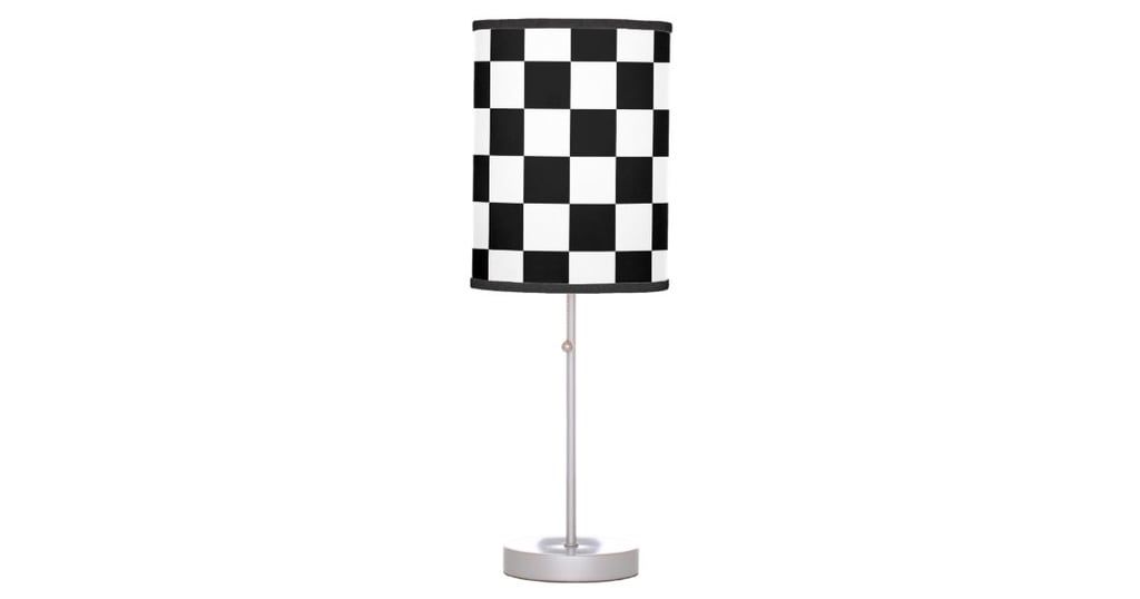 Checkered Flag Racing Pattern Table Lamp