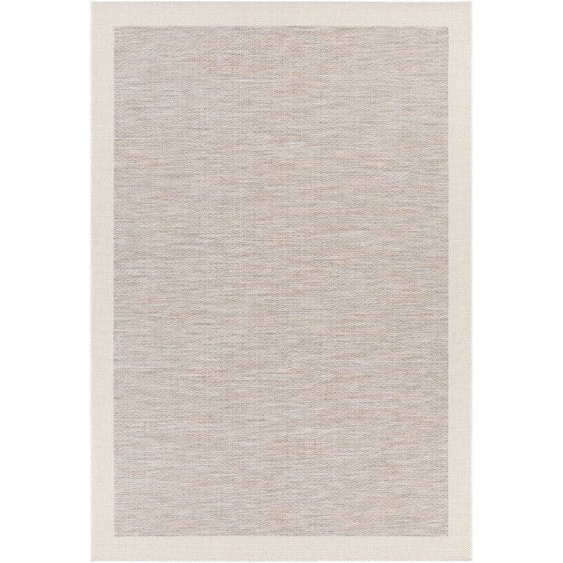 Gracie Oaks Aaban Taupe/Cream Indoor/Outdoor Area Rug