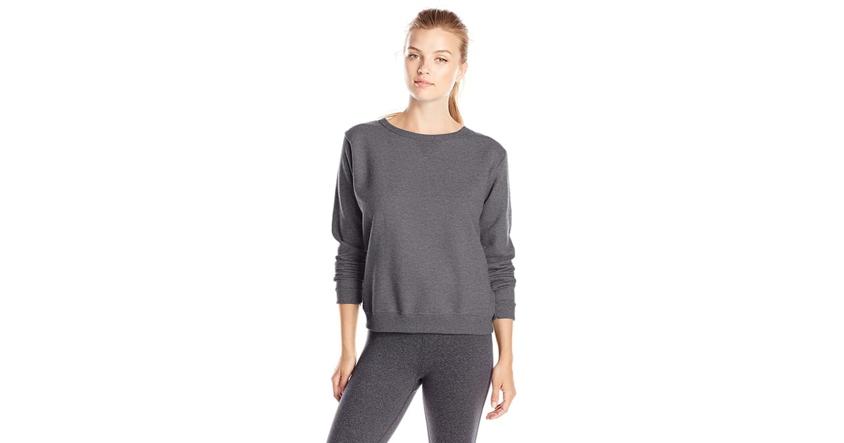 Hanes Women's Midrise Cinch-Bottom Fleece Sweatpants and V-Notch Pullover  Fleece Sweatshirt | Cozy Sweatsuits Perfect For a Day of Stretching and  De-Stressing | POPSUGAR Fitness Photo 8