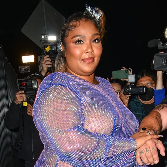 Lizzo Wears Fishnet Naked Dress to Cardi B's Birthday Party