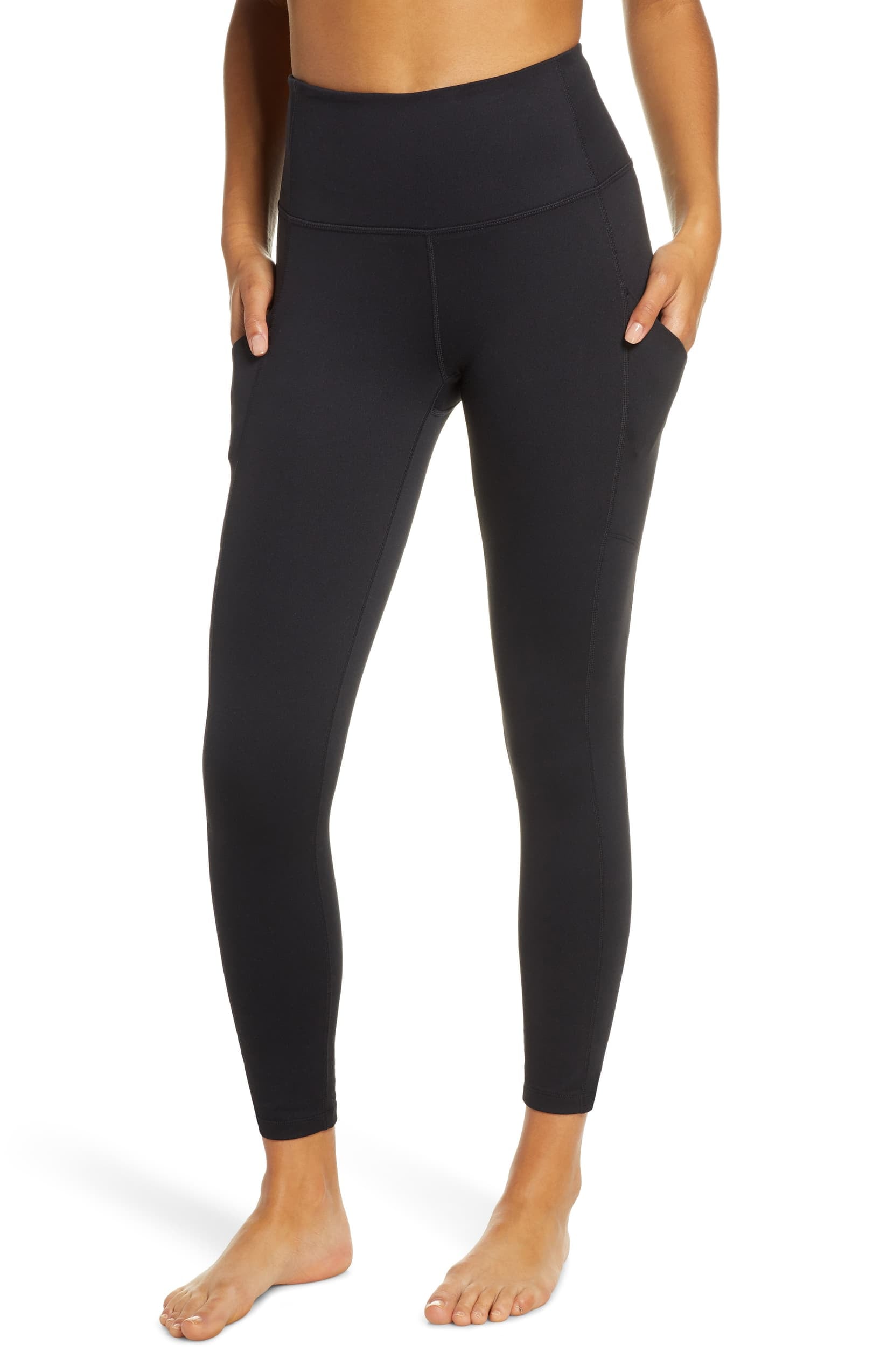 Z by Zella Daily High Waist Ribbed Pocket Leggings - ShopStyle