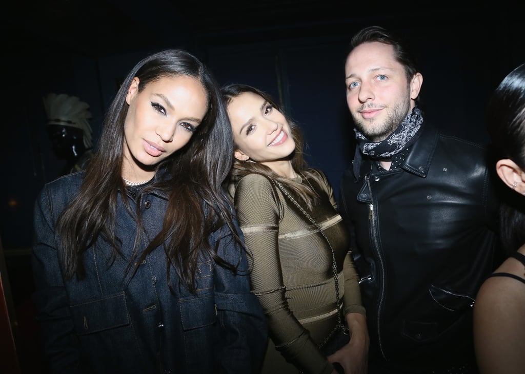 Pictured: Joan Smalls, Jessica Alba, Derek Blasberg.