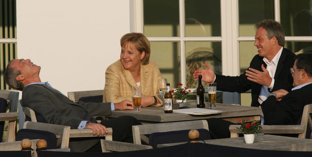 In 2007, President George W. Bush thoroughly enjoyed a nonalcoholic beer while he met with German Chancellor Angela Merkel and former British and Italian prime ministers Tony Blair and Romano Prodi in Germany.