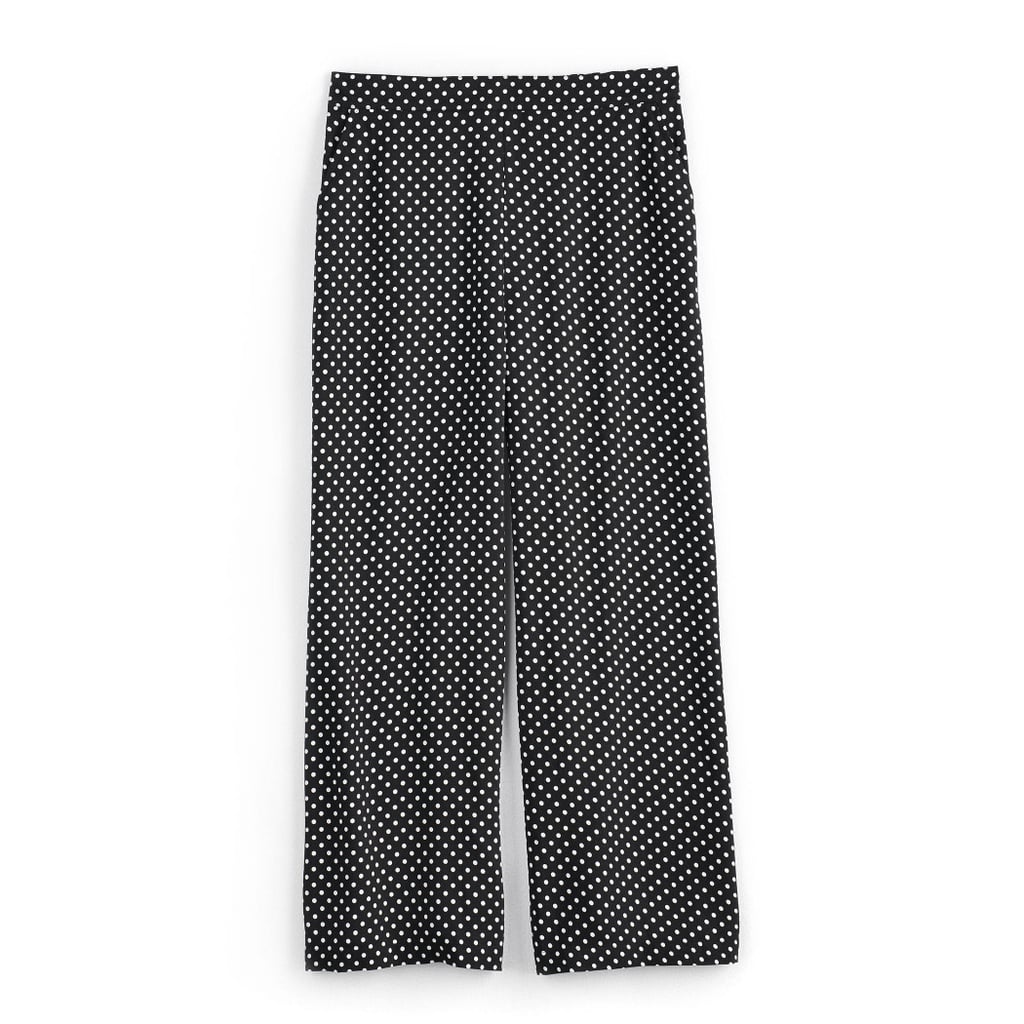 High Rise Wide Leg in Jet Black Medium Dot