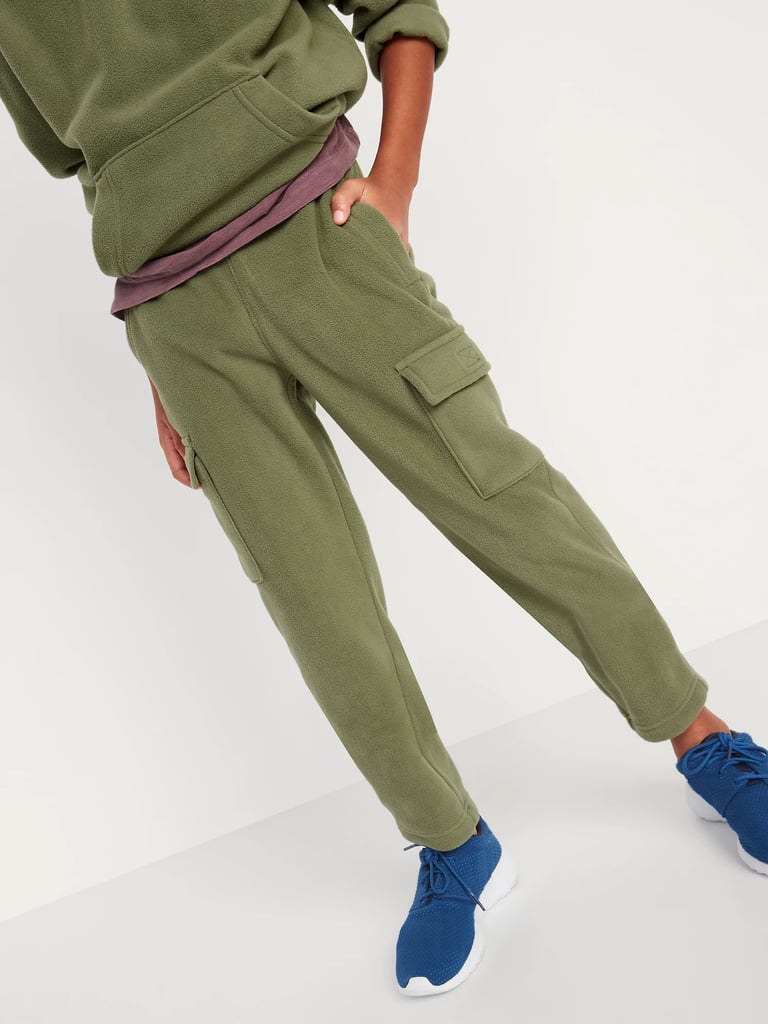 Old Navy Cosy Micro Fleece Cargo Tapered Sweatpants For Boys