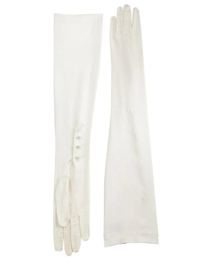 Carolina Amato Silk 3-Button Opera Gloves ($145)
