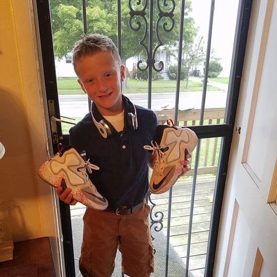 Young Boy Asks Mom to Give Shoes to Friend