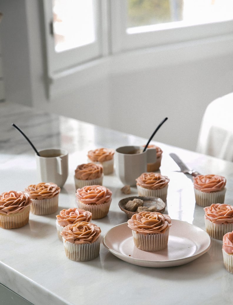 Cappuccino-Flavored Rose Cupcakes