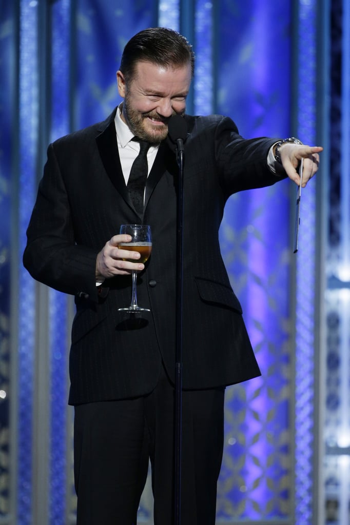 "Queven-Johnny . . . I had a John Travolta moment, but I got away with it." — Ricky Gervais, explaining to the crowd that he learned how to pronounce Quvenzhané Wallis's name especially for this