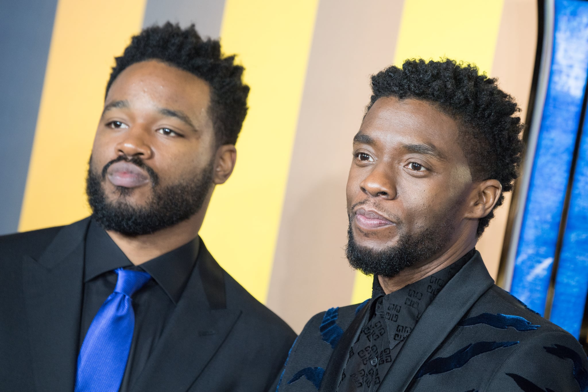 LONDON, ENGLAND - FEBRUARY 08:  (L-R) Ryan Coogler and Chadwick Boseman attend the European Premiere of 'Black Panther' at Eventim Apollo on February 8, 2018 in London, England.  (Photo by Jeff Spicer/FilmMagic)