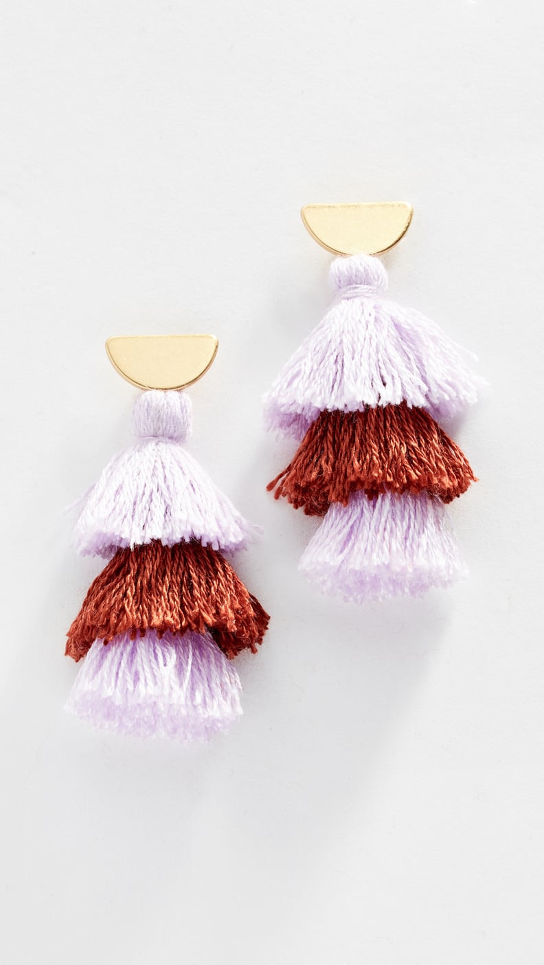 Madewell Tri Tassel Statement Earrings