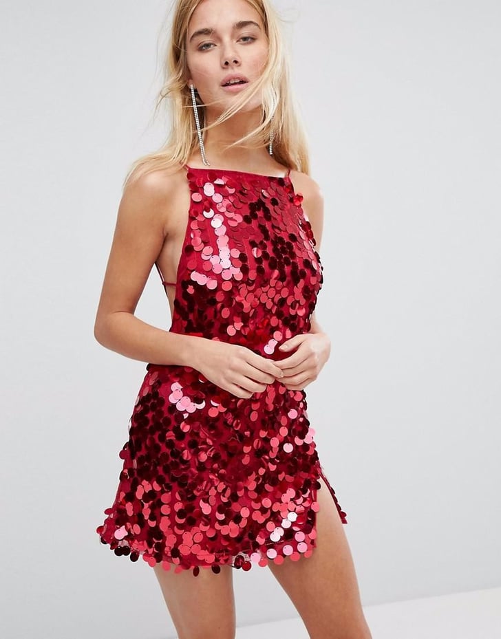 asos red party dress