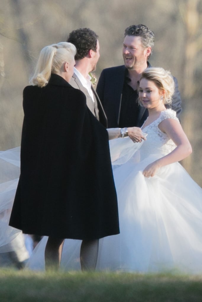 Gwen Stefani and Blake Shelton at RaeLynn's Wedding 2016