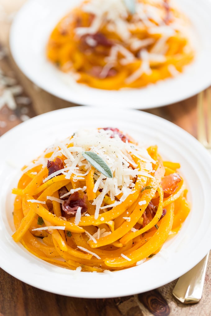 Roasted Butternut Noodles With Crispy Prosciutto
