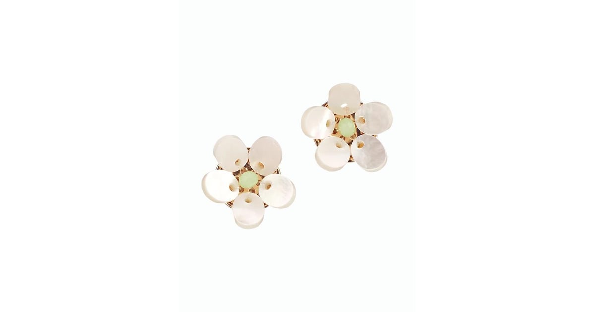 Talbots Mother-of-Pearl Flower Earrings ($30) | Me Before You Movie ...