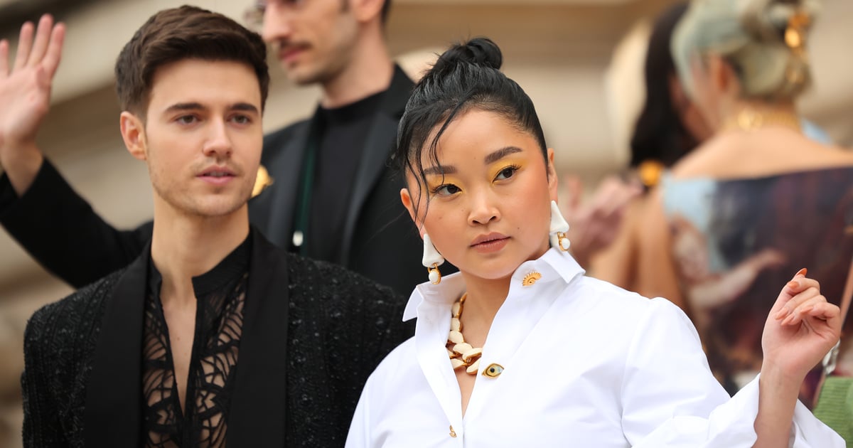 Lana Condor Steps Out With Her Fiancé in a Plunging, Back-Baring LBD
