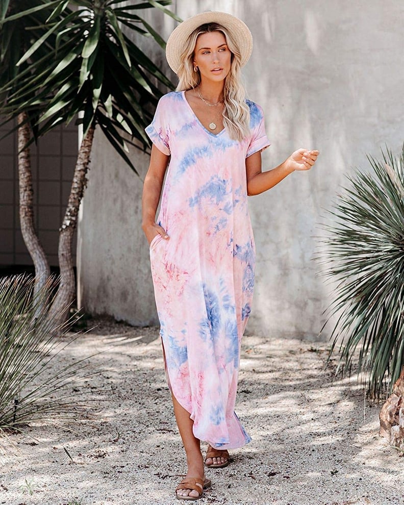 Tie-Dye V-Neck Dress