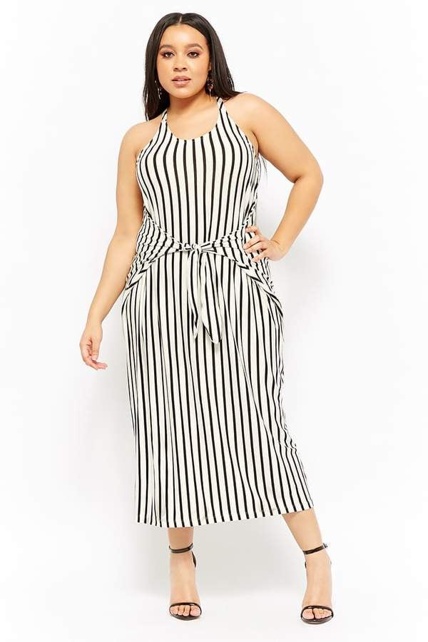 Forever 21 Striped Tie-Front Maxi Dress