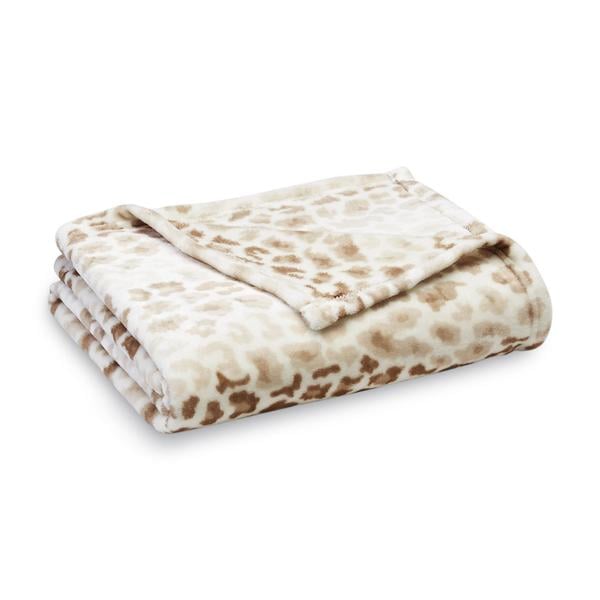 Leopard Print Velvet Plush Throw