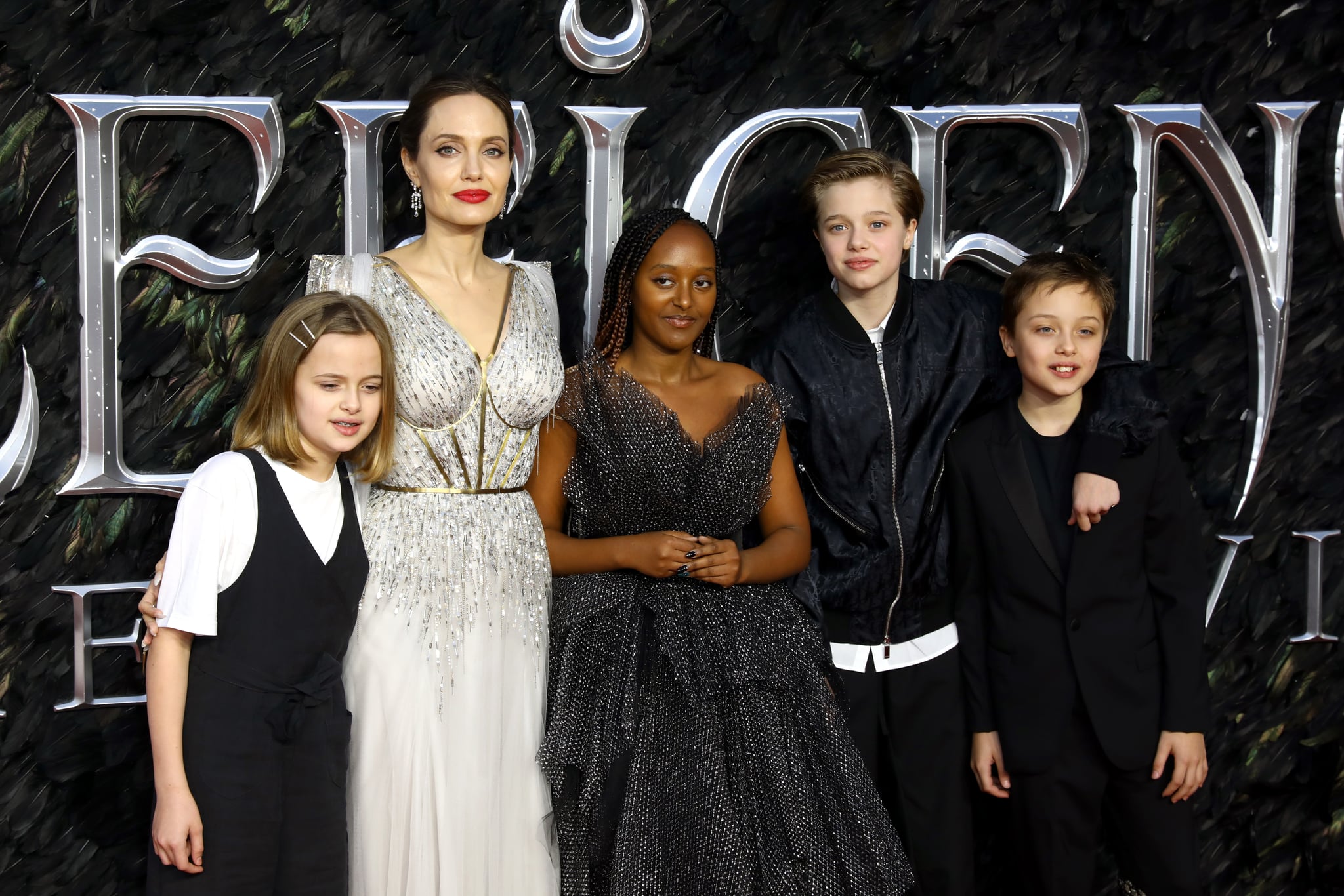 Angelina Jolie And Her Kids Maleficent 2 Press Tour Photos Popsugar Celebrity Jolie's image meshed well with the maleficent character. angelina jolie and her kids maleficent