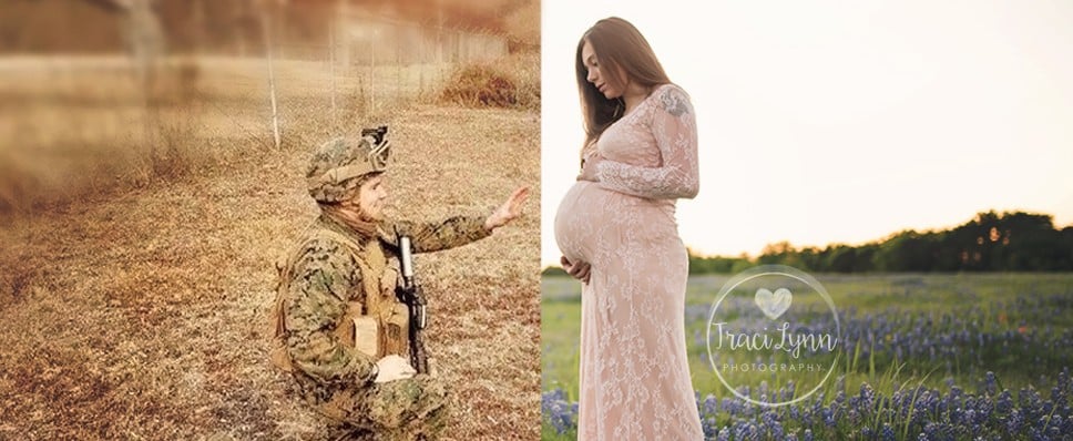 Deployed Dad's Maternity Photos