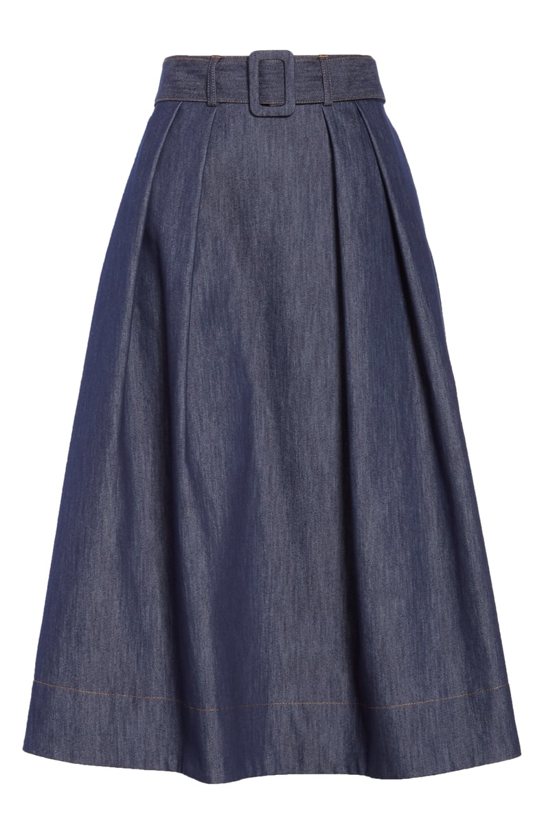 Tailored Denim Skirt