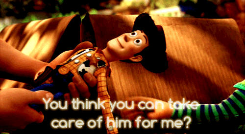 When Andy gives his toys away at the end of Toy Story 3.
