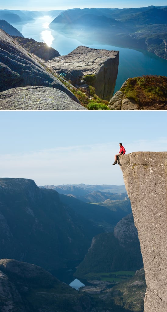 Sit on the Edge of Preikestolen in Norway