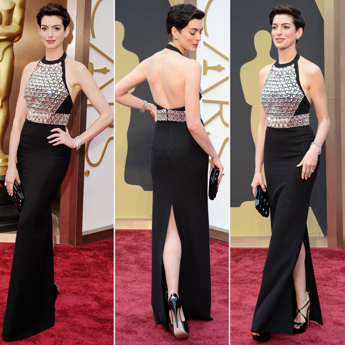 Anne Hathaway Gucci Dress at Oscars 2014 | POPSUGAR Fashion