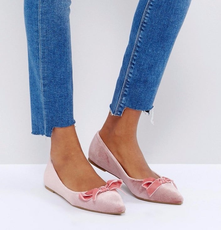 asos silver flats