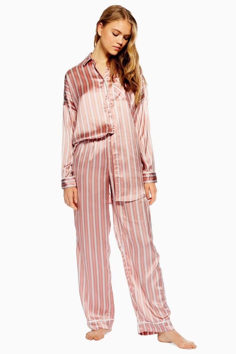 Topshop Blush Pink Stripe Pyjama Set