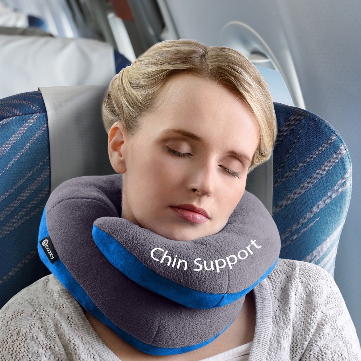 or at Home Easy to Carry Car senya Comfort Travel Pillow Cute Llama Blue Cactus Memory Foam Neck Pillow with Comfortable & Breathable Cover Relax and Sleep for Airplane Travel Office