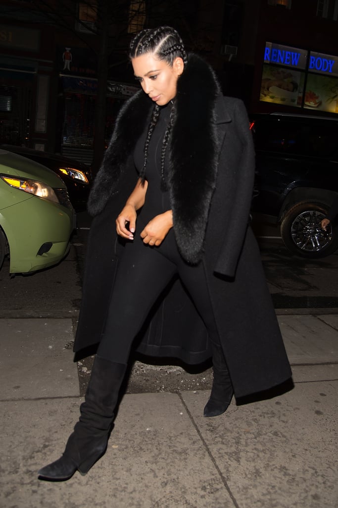 Kim Kardashian Out in NYC With Family February 2016 | POPSUGAR Celebrity
