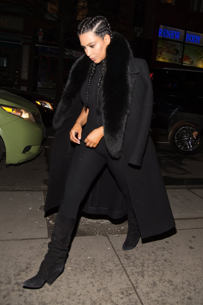 Kim Kardashian Out in NYC With Family February 2016