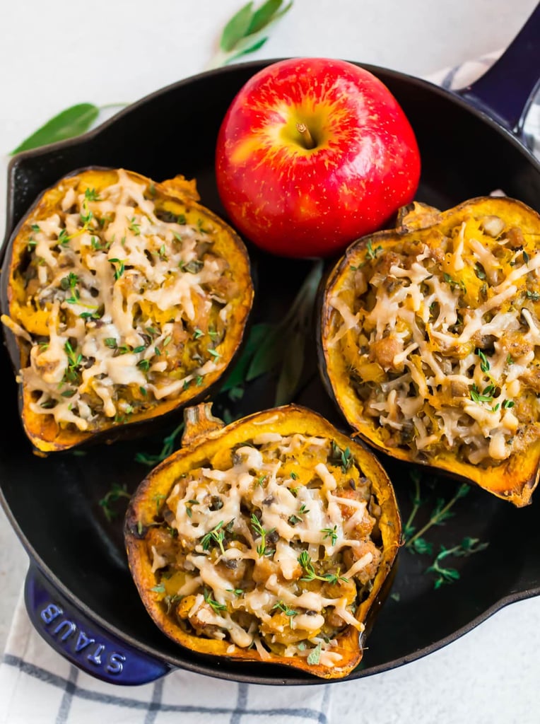 Unique Thanksgiving Side Dish: Sausage Stuffed Acorn Squash