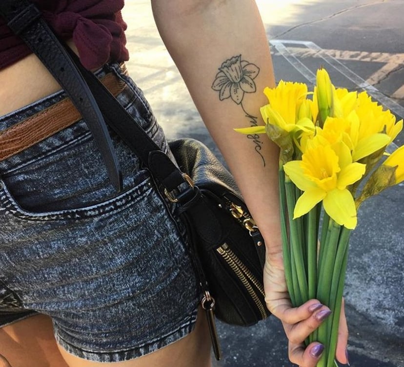 daffodil drawing tattoo