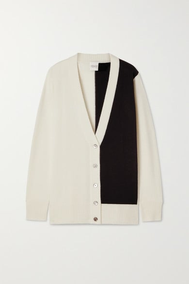 Madeleine Thompson Typhon Two-Tone Cashmere Cardigan