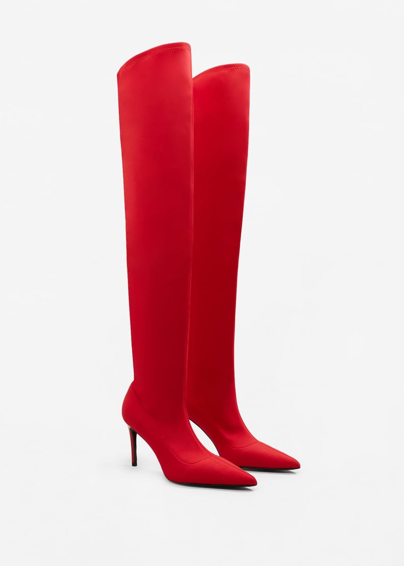 Mango Over the Knee Heel Boots