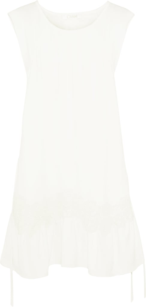 Chloé x Net-A-Porter Lace-appliquéd Silk-cady Mini Dress ($1,550)