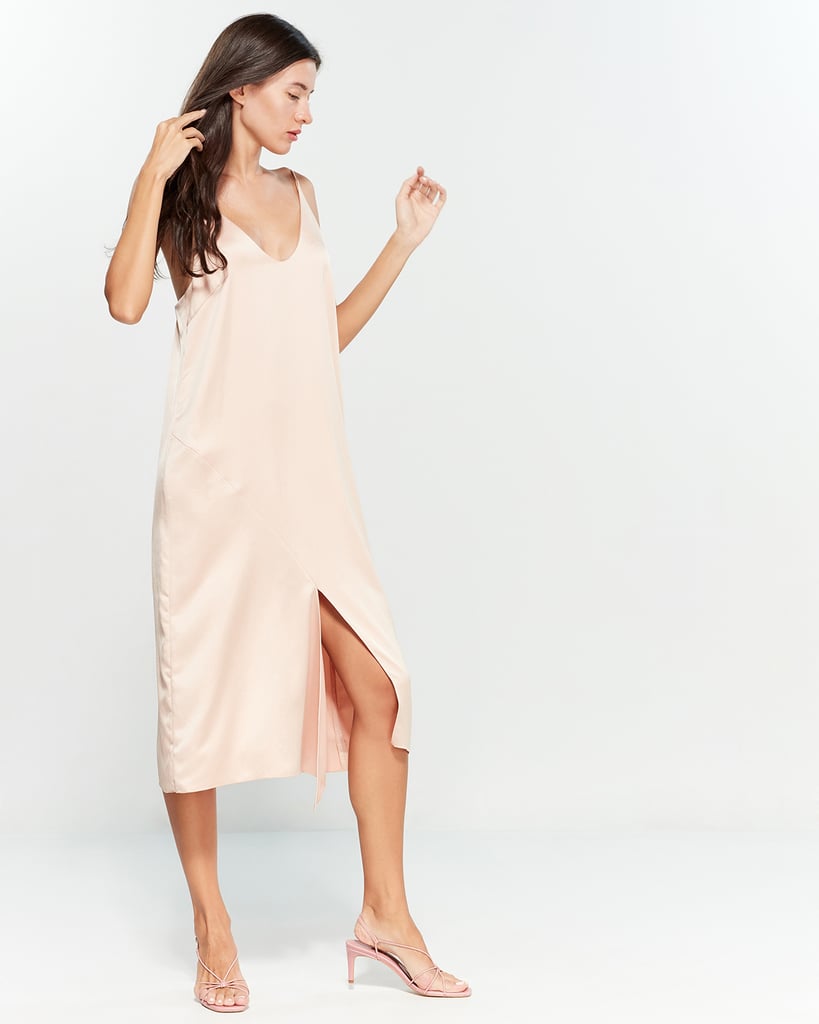 Tibi Blush Celesta Satin Slip Dress