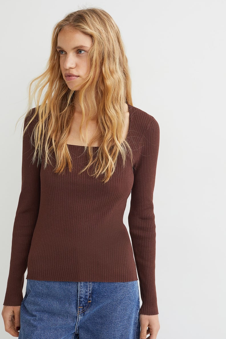 A Day-to-Night Top: Rib-Knit Top