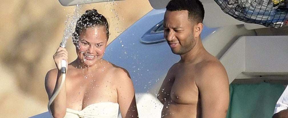 Chrissy Teigen and John Legend in Italy Pictures August 2017