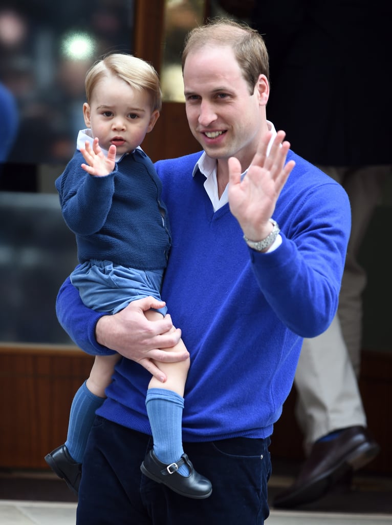 He taught George how to wave to the crowd like the future king that he is.