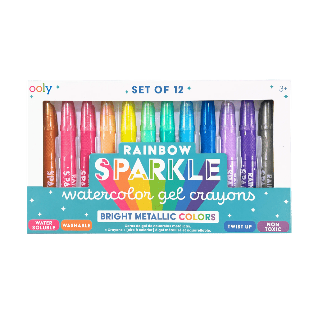Ooly Rainbow Sparkle Metallic Watercolor Gel Crayons - Set of 12